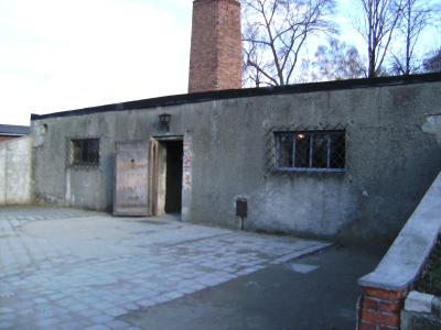 Krematorium I blev restaureret og rekonstrueret i 1940'erne © Anne Wæhrens 