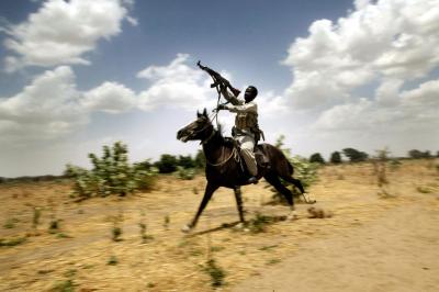 Janjaweed soldat i Darfur