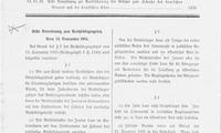 Reproduktion af den første side i en tilføjelse til den tyske Rigsborgerlov af 15. september 1935 ©USHMM