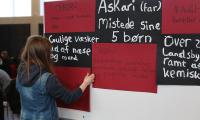 Elev arbejder på temadagen om folkedrab på Næstved Gymnasium og HF © DIIS