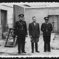 Kommandant i Theresienstadt, Oberstürmführer Rahm i midten © Terezin Memorial