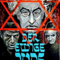 Plakat for nazisternes propagandafilm Den evige jøde, der dæmoniserer jøder og viser dem som skadedyr 