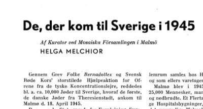 De, der kom til Sverige i 1945
