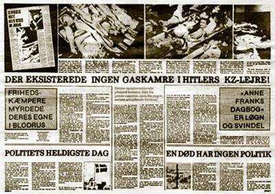I 1977 udgav Haaest en udgave af sit skrift Nationaltidende, hvor man på midteropslaget kunne se overskrifterne ”Der eksisterede ingen gaskamre i Hitlers kz-lejre”