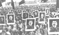 Medlemmer af kommunist-partiet i Kina fejrer Stalins fødselsdag i 1949