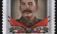 Frimærke der hylder den afdøde Josef Stalin
