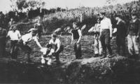 Ustasjere henretter fanger tæt på den kroatiske kz-lejr Jasenovac.